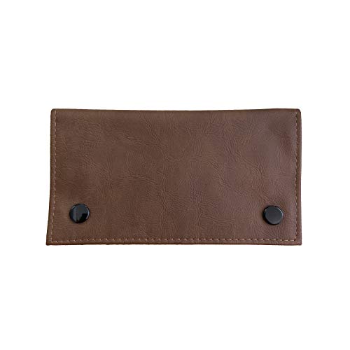 Estuche portatabaco de piel con bolsillo encerado húmedo para tabaco (marrón)
