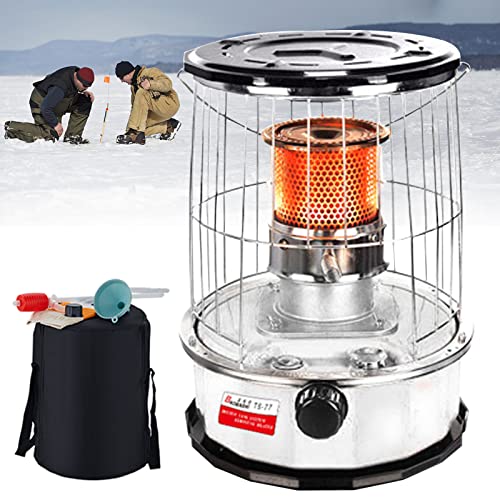 Estufa Camping de Queroseno Portátil, Estufa de Parafina Hornillos de Acampada, Multifunción Quemador de Estufa de Queroseno de ​calefacción para Pesca en Hielo 6L Calentador de Aceite Queroseno