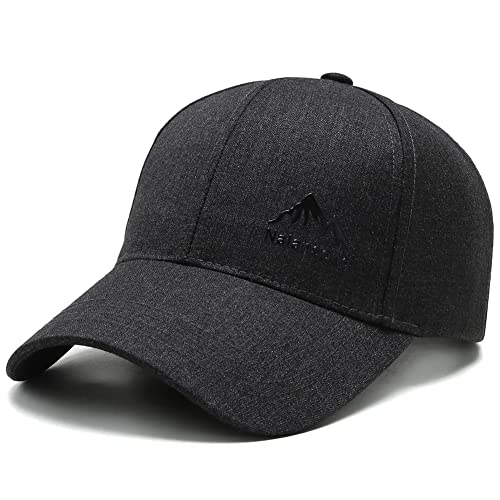 Estwell Gorra de Béisbol Hombre Mujer Ajustable Algodón Gorra de Verano Sombrero de Béisbol Casuales Gorras Sombrero de Deportes para Tenis Golf Marcha Viajes, Gris Oscuro
