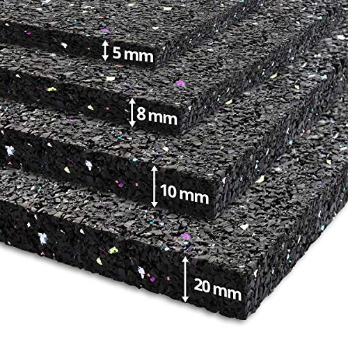 etm Alfombra antivibración, para lavadora | Dalle Caucho Isonorizante e Aislante | Ideal Secador de Toallita, Batería, etc. | 8 mm de grosor – 150 x 125 cm