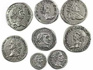 Eurofusioni Monedas Antiguas Romanas chapada Plata - Set 8 Piezas