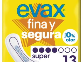 Evax Fina y Segura Super/Maxi Compresas sin Alas - 13 Unidades