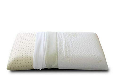 Evergreenweb –Almohadas viscoelástica o látex de origen natural, 70 cm núcleo Compacto. Doble Funda con Cremallera. Tejido Aloe Vera. adaptabilidad al Cuello. desenfundable, firmeza media, altura 12 cm, cojines con funda Antiácaros Extraíble y Lavable, Almohadas de Cama para Dormir de Lado e Boca Arriba – Oferta (Viscoelastica, Almohada Viscoelastica 40x70)