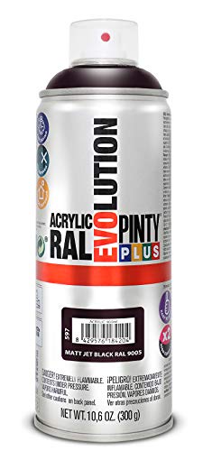 Evolution pinty p. M123011 - Pintura spray acrilica 520 cc negro mate
