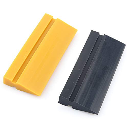 Ewrap - 2pcs Mini escobilla de goma Limpiador de ventanas Limpiacristales Limpiacristales de goma Rasqueta de goma Rascador de vinilo Aplicador de película para espejo de vidrio Limpieza de ventanas