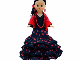 Exclusiva muñeca Sintra 40 cm Vestido regional flamenco andaluz con cola de edición limitada, Made in Spain by Folk Artesanía. Similar Nancy