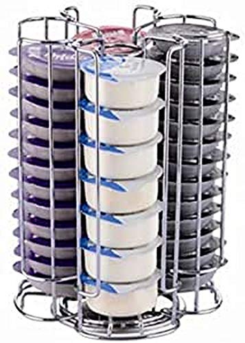 Exzact Soportes para Cápsulas Compatible para Tassimo (52 Piezas) - Expositores para cápsulas de café Tassimo - Soporte Giratorio 360° para Torre de cápsulas