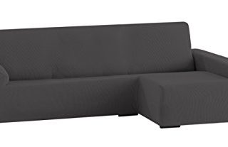 Eysa Italia Ulises Funda Chaise Longue elástica, Tela, Gris, 250-310 cm