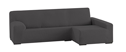 Eysa Italia Ulises Funda Chaise Longue elástica, Tela, Gris, 250-310 cm