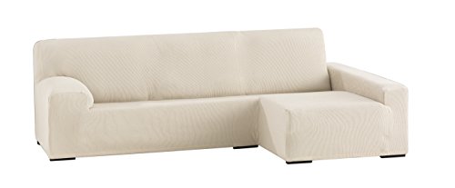 Eysa Italia Ulises Funda Chaise Longue elástica, Textura, Crudo, 250-310 cm
