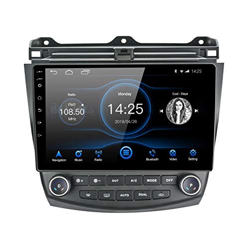 EZoneTronics Android 10 Radio de Coche Estéreo 10.1 Pulgadas para Honda Accord 7th 2003-2007 Pantalla táctil capacitiva Navegación GPS de Alta definición BT WiFi Am FM Reproductor USB 2G RAM+32G ROM