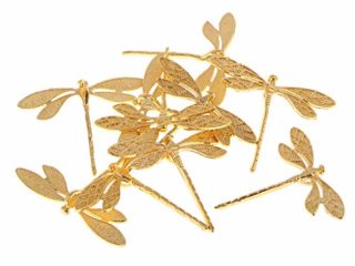 F Fityle 10 Piezas DIY Horquillas para El Pelo de Novia, Pendientes, Broches, Accesorios para Apliques - dorado, tal como se describe
