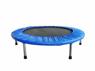 FA Sports - Pequeña cama elástica plegable Fit Tiny para interiores, aprobada por la certificación GS, negro/azul, diámetro 102 cm