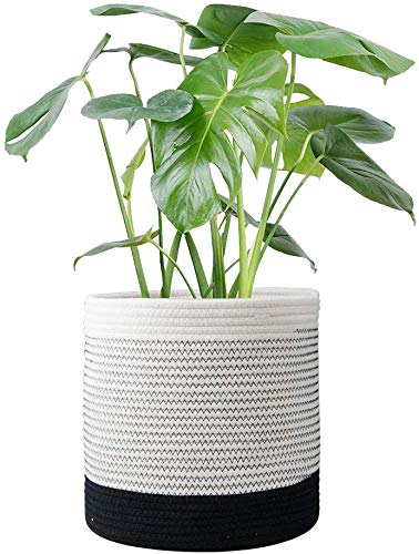 FairyLavie Cesta de Plantas para Plantadores de 23 a 25CM, Cesta Multifuncional con Cuerda de Algodón Reforzada de 28CM Ideal para Decoración y Almacenamiento del Hogar