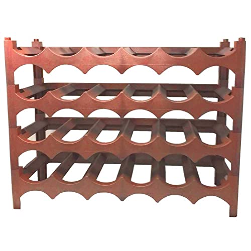 Fameplast Botellero de plástico apilable de 4 Capas 46 x 60 x 23 cm