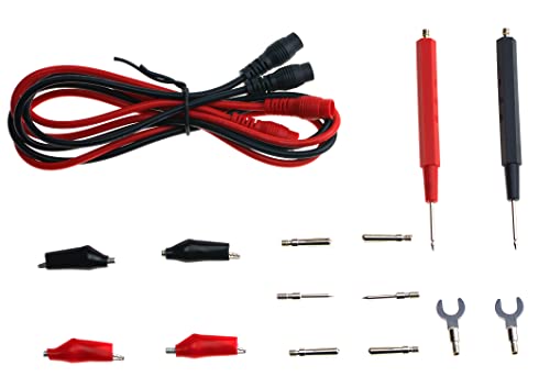 FamilyMall - 1 conjunto de cables multifunción para multímetro (con pinzas de cocodrilo)