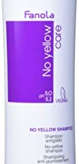 Fanola Champú NO YELLOW Antiamarillo - Especial cabellos grises, aclarados, decolorados, mechas, rubio claro - PROFESIONAL 350 ml
