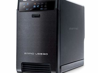 FANTEC QB-X2US3R - carcasa externa para el montaje de 2 discos duros de 8,89 cm (3,5'') SATA I/II/III, USB 3.0, función RAID , ventilador de 60mm, negro