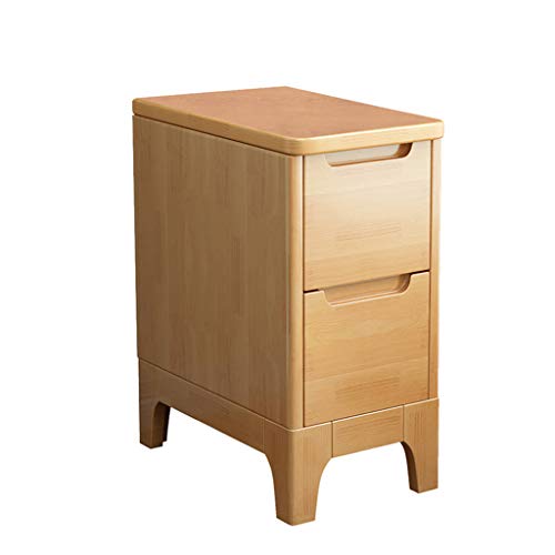 FAPROL Mesita de Noche Rectangular para Dormitorio, Mesitas de Noche con Cajones, Mesitas De Noche con Patas Altas Y Estrechas De Madera, Estilo Moderno Primary 35cm