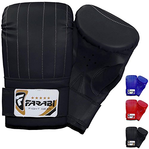 Farabi Sports boxeo saco de boxeo guantes de boxeo guantes de boxeo entrenamiento mma (Black, M)