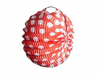 Farolillos NA-1 de Papel 22 cm de Lunares y 6 Colores (Pack de 12) Decoración Feria de Abril 2022 Sevilla, Feria de Málaga, Fabricados en España, con Alambre para Colgar