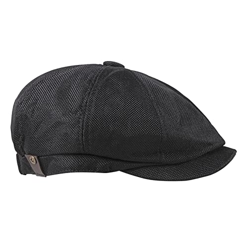 FBBULES Gorras Planas Sombrero Gatsby Espiga Pico 8 Paneles Gorra Vendedor Periódicos Baker Boy Sombreros Irlandeses Ivy Moda para Hombres Mujeres con Banda Elástica 56-61cm / 22-24 Pulgadas
