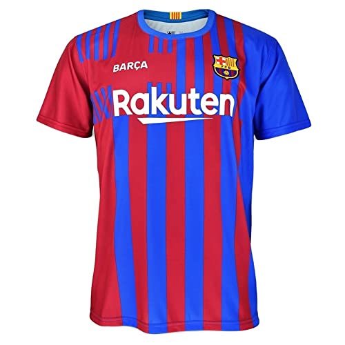 FC. Barcelona Camiseta Adulto 1ª EQ. Temporada 2021-22 - Producto con Licencia - 100% Poliéster - Dorsal Liso - Talla XL
