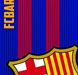 FCB FC Barcelona Toalla 100% Poliester, Azulgrana 70 X 140 Cm