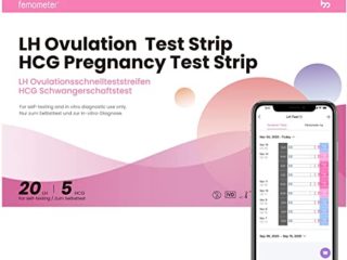 Femometer 20 test de ovulación y 5 test de embarazo ultrasensibles, Resultados Precisos con la App Reconocimiento de los Resultados de las Pruebas