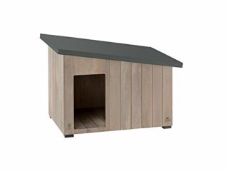 Ferplast 87027100 Exteriores, Caseta para Perros Argo 50 de Madera FSC con Pintura no Tóxica, Resistente a los Rayos U.V, Plástico