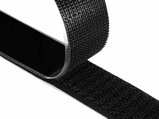 Fesoar Belcro Adhesivo Fuerte 8M Hook y Loop Auto Adhesivo Cinta Rollo Doble Cara, 20 mm de Ancho (Negro)