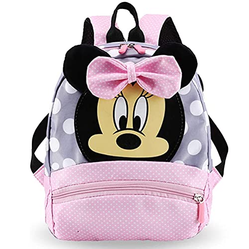 FGen Mochila Infantil, Mochila Diseñada Por el Personaje De Minnie mouse, Adecuada Para la Escuela, Mochila Infantil De Viaje, Mochila 3D de Regalo Para Niña