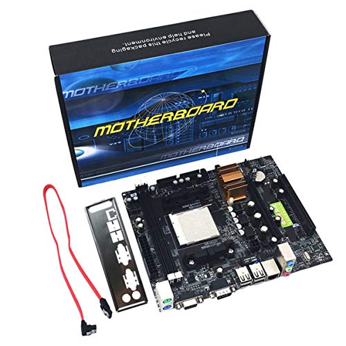 FHJZXDGHNXFGH N68 C61 Computadora de Escritorio Soporte de Placa Base para AM2 para AM3 CPU DDR2 + DDR3 Memoria Mainboard con 4 Puertos SATA2
