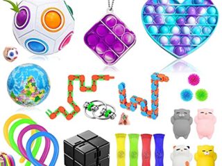 Fidget Toys,Fidget Toy Pack se Utiliza Para Aliviar el Estrés y Reducir la Ansiedad,Antiestres Niños Autismo Juguetes Sensoriales Antiestres,Regalos Para Niños,Pack de Fidget Toys(23 Piezas)