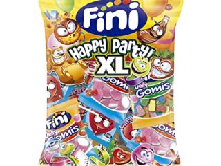Fini Happy Party | Mix de Piruletas, Chicles y Gominolas | Surtido de Dulces, Caramelos de Goma, Caramelos Duro y Chicles | Golosinas y Chuches para Fiestas y Regalos - 500 gr