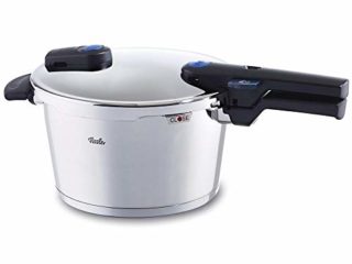 Fissler vitaquick / Olla a presión (4,5 litros, Ø 22 cm) acero inoxidable, 2 niveles de cocción, adecuado para la inducción