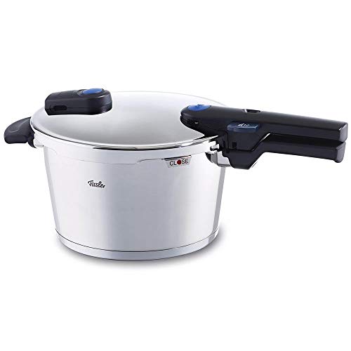 Fissler vitaquick / Olla a presión (4,5 litros, Ø 22 cm) acero inoxidable, 2 niveles de cocción, adecuado para la inducción