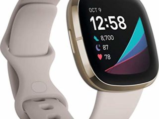 Fitbit Sense - Smartwatch avanzado de salud con herramientas avanzadas de la salud del corazón, gestión del estrés y tendencias de temperatura cutánea, Acero inoxidable dorado con Alexa integrada
