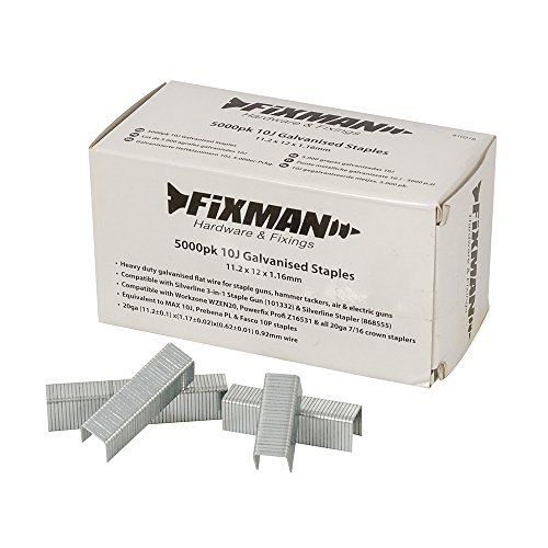 Fixman 810318 10J - Grapas galvanizadas (11,2 x 12 x 1,16 mm, 5000 unidades)
