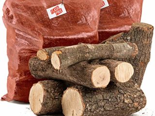 FlashPrix Leña Encina Seca Ecológica Cortada en Troncos Medianos para Barbacoa, Chimenea, Caldera y Estufa, 24Kg
