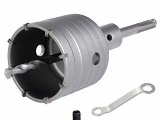flintronic Sierra Corona Ø 80mm Adaptador SDS Plus 110mm Broca 8 * 110mm Perforadora Hormigon en Seco para Hormigon Metal de Carburo