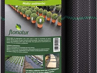 flonatur Malla antihierba 105gr. Rollo 1x50m, Malla geotextil, contra maleza y Malas Hierbas, Estable a Rayos UV y Permeable (1x50m 105grs)