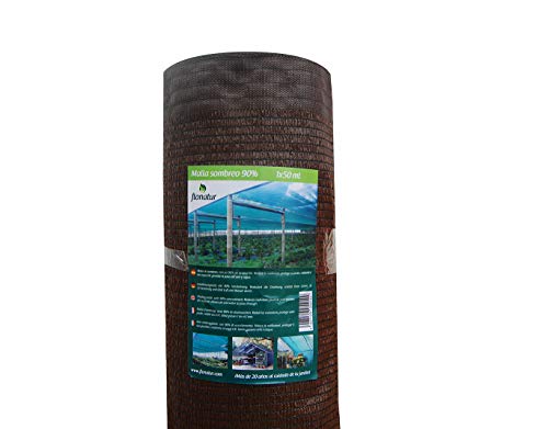 flonatur Mallas ocultación jardín Marrón, 1x10m, Malla sombreo al 90%, Malla jardín Verde y marrón, Varias Medidas