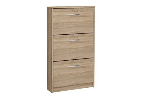 FMD Möbel 411-003 - Zapatero, Color Roble, 58,5 x 104,5 x 17 cm aprox