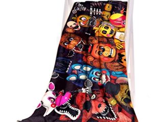 FNAF's FNAF - Manta cálida y cómoda, divertida para pizza, Microraschel, manta de franela, manta de microfibra ultra suave para sofá de cama (tipo 1, 80 x 120 cm)