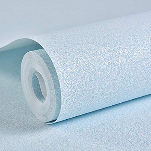 Fondo de pantalla de fondo de pared no tejido liso minimalista moderno fondo de pantalla de pasillo de pared BS150604 azul claro_Solo papel tapiz