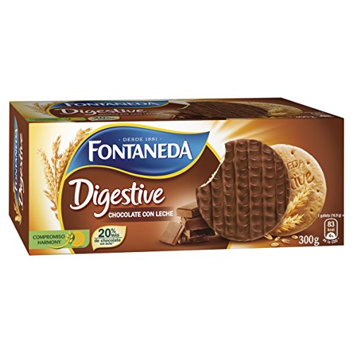 Fontaneda Digestive Galletas Cubiertas de Chocolate con Leche - 300 g