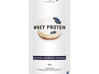 foodspring Proteína Whey , Tarta de queso y Arándanos, 750 g, 96 % Proteína Suero de Leche en polvo, Sin azúcares añadidos, Para el desarrollo muscular
