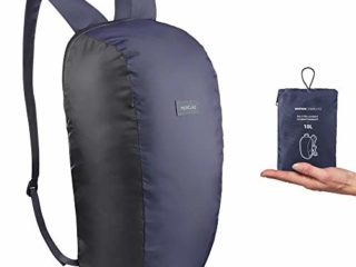 Forclaz Mochila de viaje de 10 litros, color azul, senderismo, para hombre y mujer, unisex, para ir de compras, para deporte, bicicleta, estudio, escuela