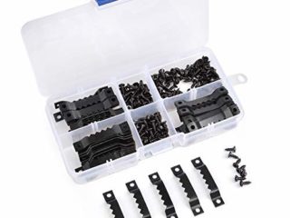 FOROREH 100 pcs Marco de Fotos Ganchos Durable para Colgar - Colgantes Cuadros Colgador Fotos Pared 200pcs Tornillos con Caja de Almacenamiento
